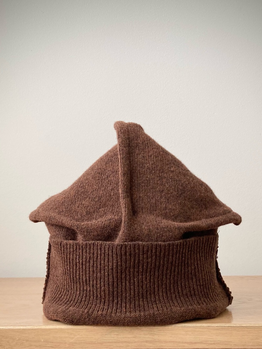 joodito japanese wabi sabi 100% lambswool sweater hat beanie bucket cap brown